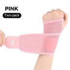 1/2PCS Breathable Mesh Wrist Support Wrap, Compression Wrist Sleeve for Sprain Joint Pain Relief, Sports Injury Protection Brace