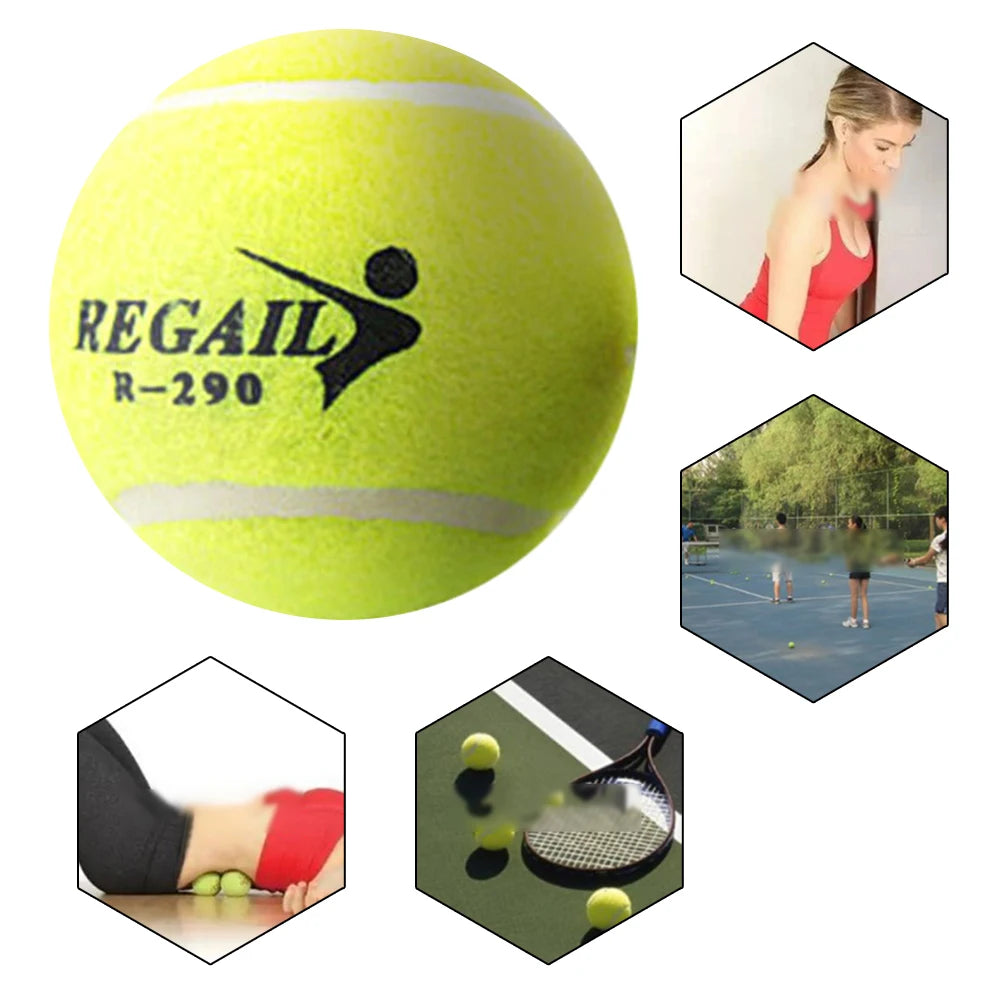 Tennis Balls High Bounce Training Tennis For Dogs Bite 6.4CM Elastic Rubber Tennis Training Ball Outdoor Sports Practicing Parts