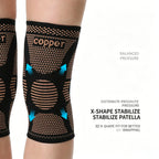 Copper Fiber Nylon Knitted Sports Knee Pads Elastic Breathable Basketball Sports Knee Pads Made of Copper Ion for Knee Support
