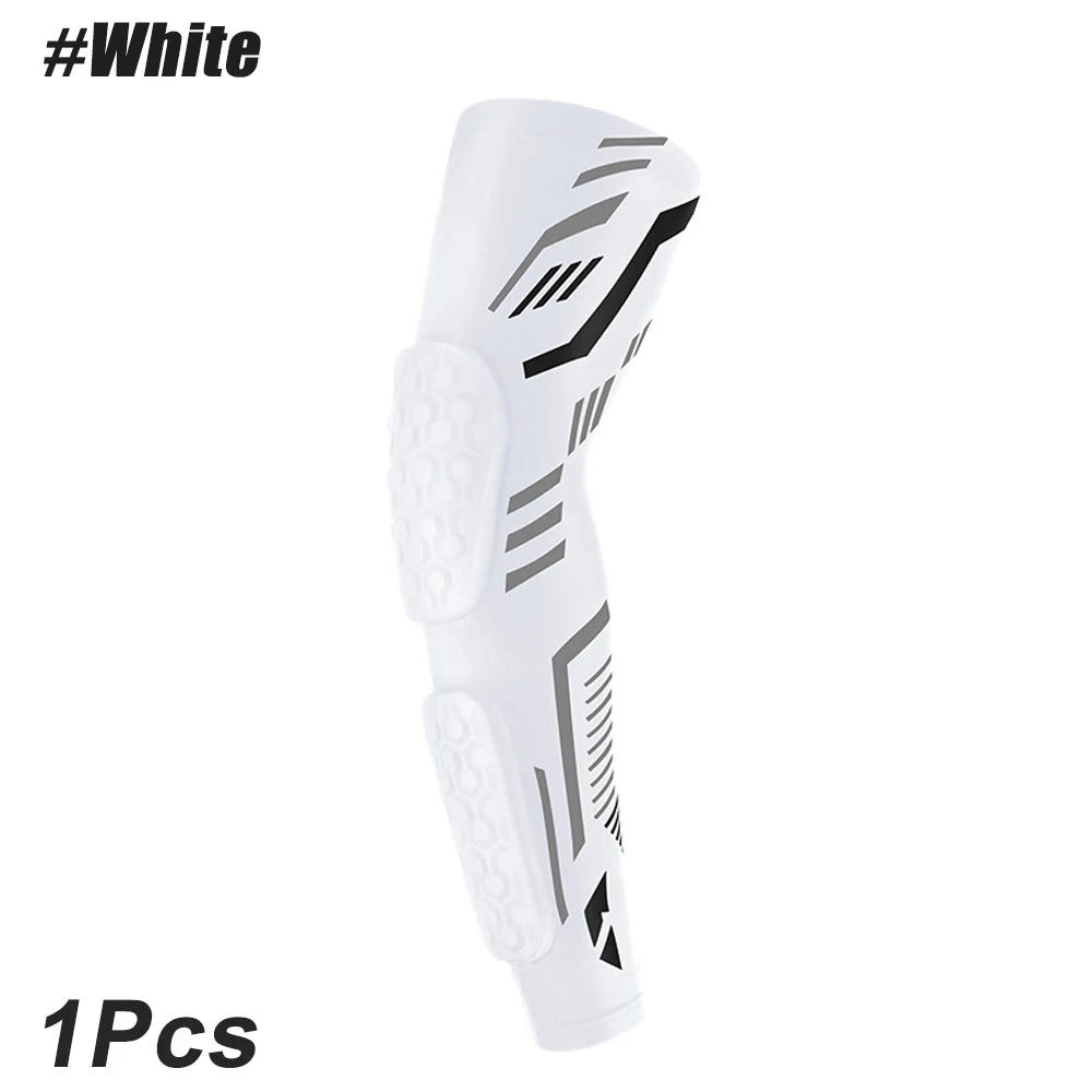 1 Pcs Sports Padded Arm Sleeves Protective Compression Elbow Pad Basketball Football Volleyball Soccer Gym Sport Arm Guards Home