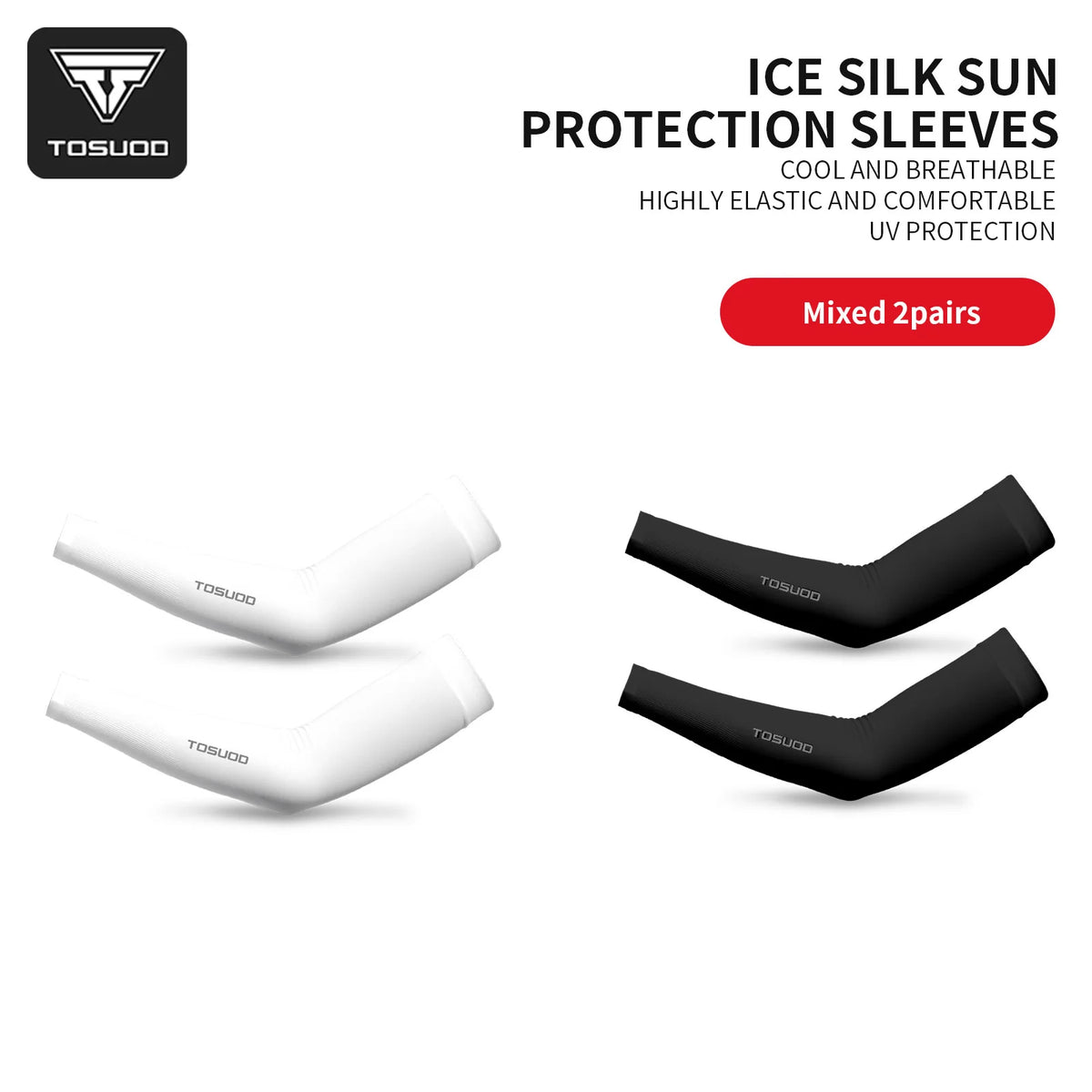 TOSUOD Ice Silk Bicycle Sleeves Summer Breathable Cycling Arm Protection Outdoor Sun UV Protect Sports MTB Road Bike Sleeves