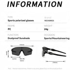 ROCKBROS Cycling Polarized Glasses MTB Road Bike Sunglasses UV400 Bicycle Sun Protection Light Unisex Bike Sports Equipment