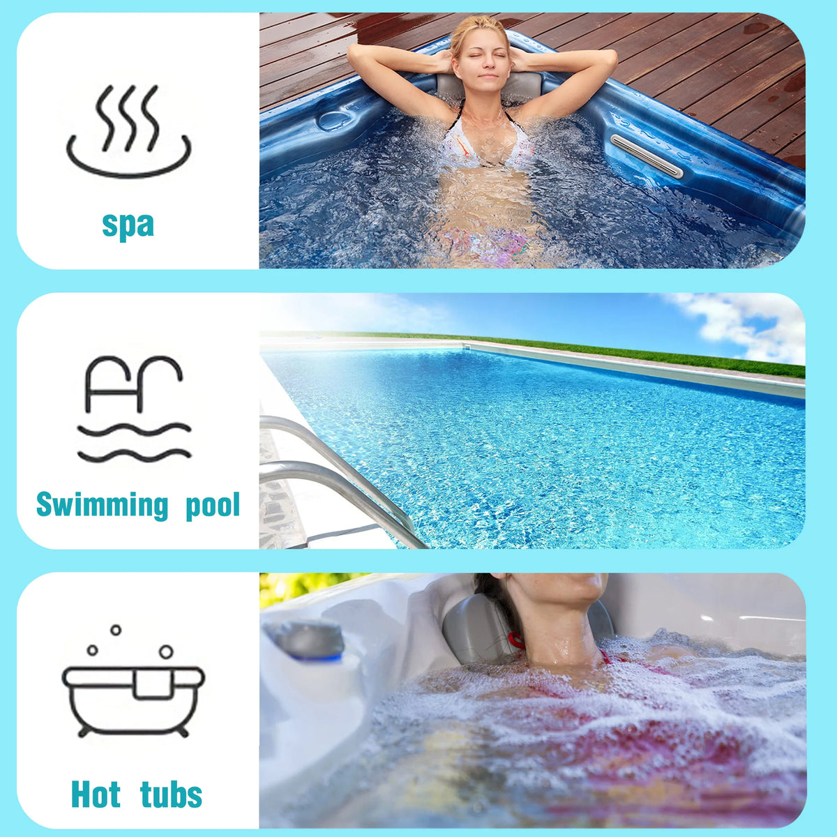3 Inch Chlorine Tablets 50 LB Bucket, Premium Stabilized Pool Chlorine, Slow Dissolving Long Lasting Swimming Pool Water Treatment and Sanitizer