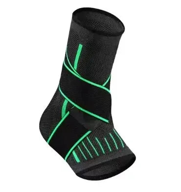 Adjustable Ankle Support Brace Compression Sleeve Wrap Strap Breathable Knit Stabilizer for Sports Running Training Adult Unisex