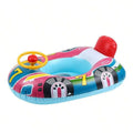 Baby swimming pool float vehicle - inflatable summer beach float for children and toddlers - with handle and safety features