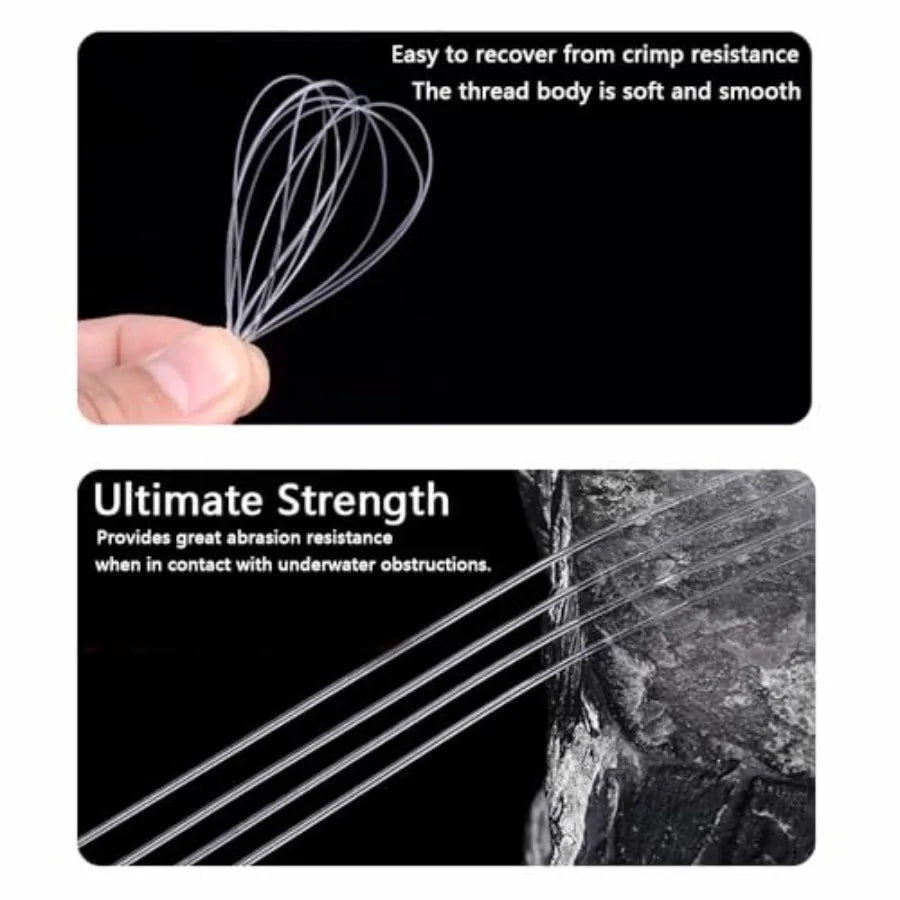 Clear fishing line for outdoor fishing and indoor crafts nylon material transparent color high-strength and low-visibility 656f