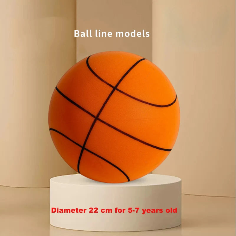 Indoor Silent Basketball and Basket 18/21/24 cm Bouncing Mute Ball Sports and Entertainment Toy Foam Ball No Noise Fast Shipping