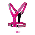 Adjustable Elastic Flashing LED High Visibility Reflective Vest Outdoor Sports Cycling Safety Night Running Vest