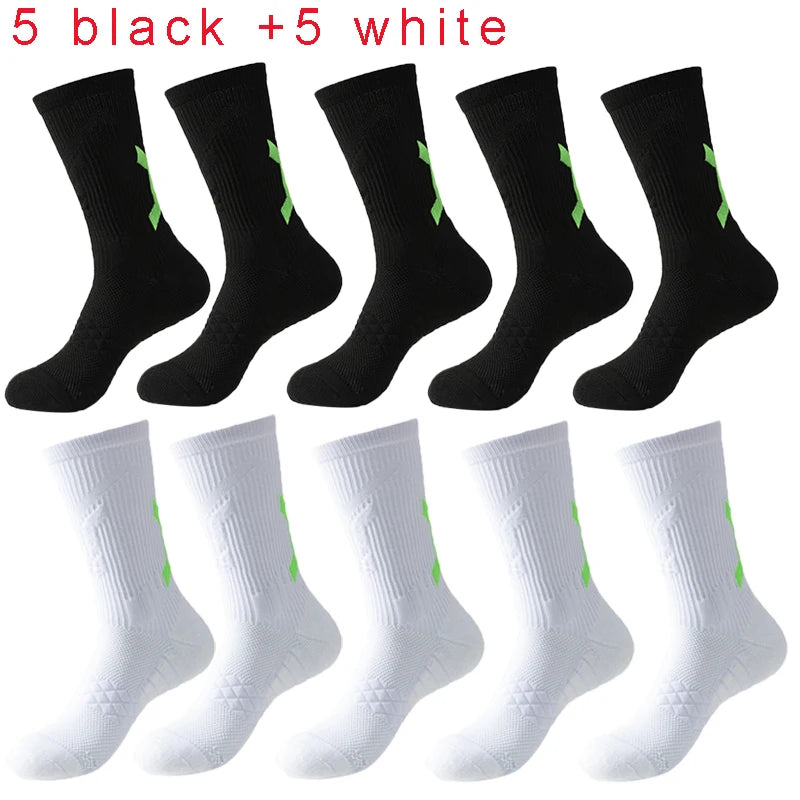 1/3 Pairs Professional Men's Basketball Socks with Thick Towel Bottom Breathable Sports Socks Men's Long Badminton Socks