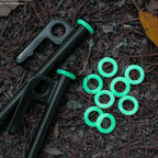 10/100 PCS Fluorescent Silicone Tent Nail Ring Luminous O-shaped Fishing Rod Rings Night Light Outdoor Camping Tents Accessories