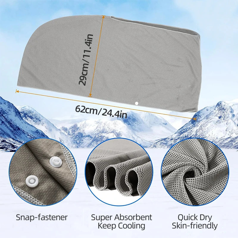 Magic Instant Chilly Towel for Neck Cooling Microfiber Soft Summer Gift for Men Dad Construction Worker