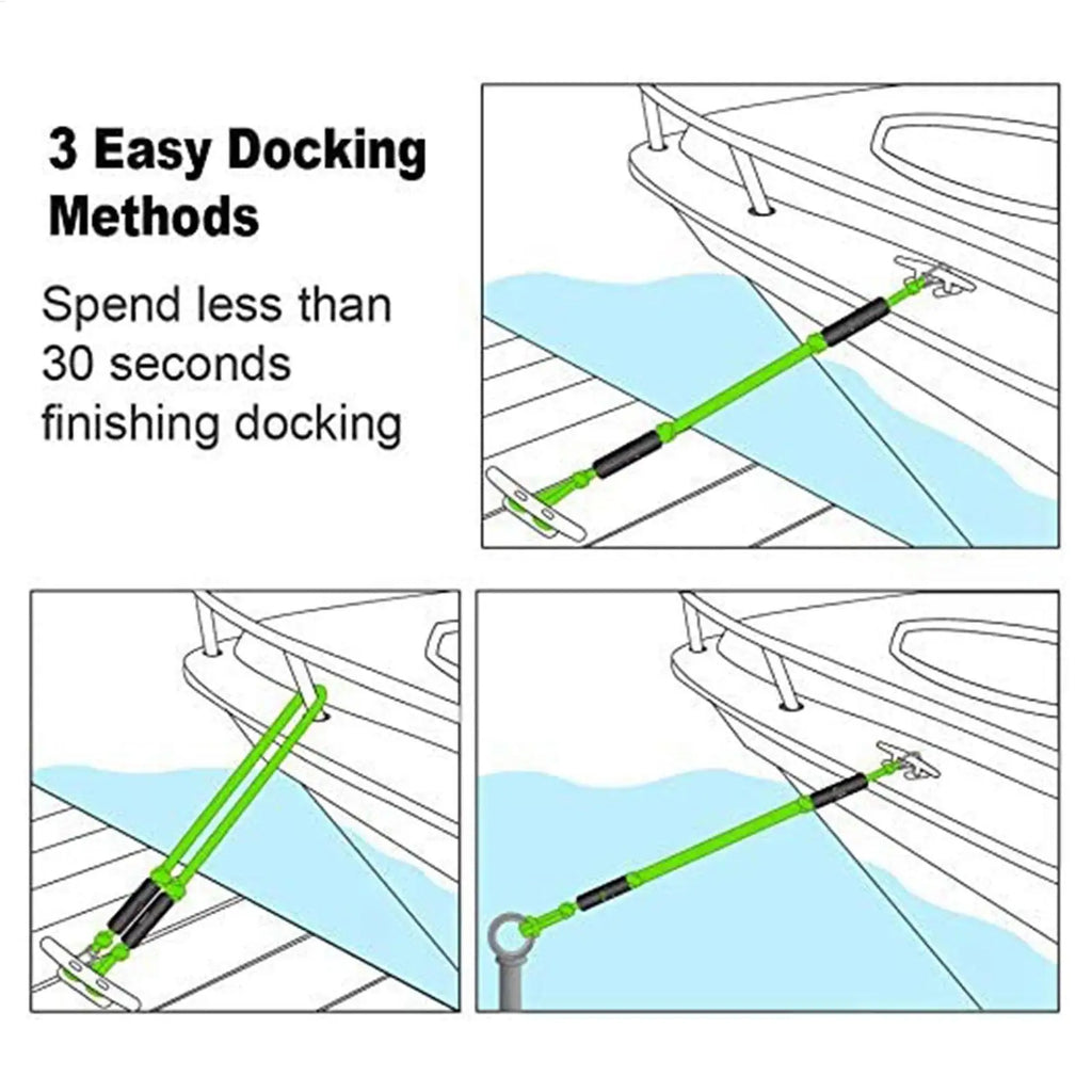 1pc BungeeCord Dock Line Boat Rope With Stainless Steel Clip Float Docking Rope Mooring Boat Rope For Docking PWC Jetski Kayak