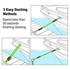 1pc BungeeCord Dock Line Boat Rope With Stainless Steel Clip Float Docking Rope Mooring Boat Rope For Docking PWC Jetski Kayak