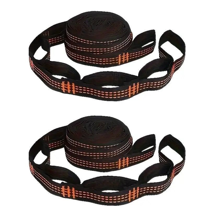 New-2Pcs Special Reinforced Polyester Straps 5Ring High Load-Bearing Barbed Hammock Straps For Outdoor Camping Hammock Straps