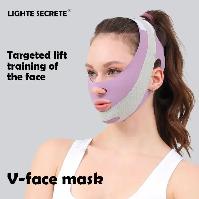 Face-Lift With Sleep Face V Shaper Facial Slimming Bandage Relaxation Shape Lift Reduce Double Chin Face Thining Band Massage