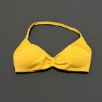 Histello Sports Strappy Bra Women Yoga Tank Bra Seamless High Support Fitness Workout Top Running Exercise Halter Gym Bras