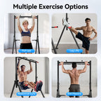 Adjustable Pull Up Bar, 200kg Load Foldable Home Gym Multi-Function Training Station with Parallel Bars for Strength Training