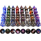 42pcs Polyhedral DND Dice Set with Black Drawstring Pouch - Color-Coded Faces, RPG & D&D Tabletop Game Accessories, ZSY