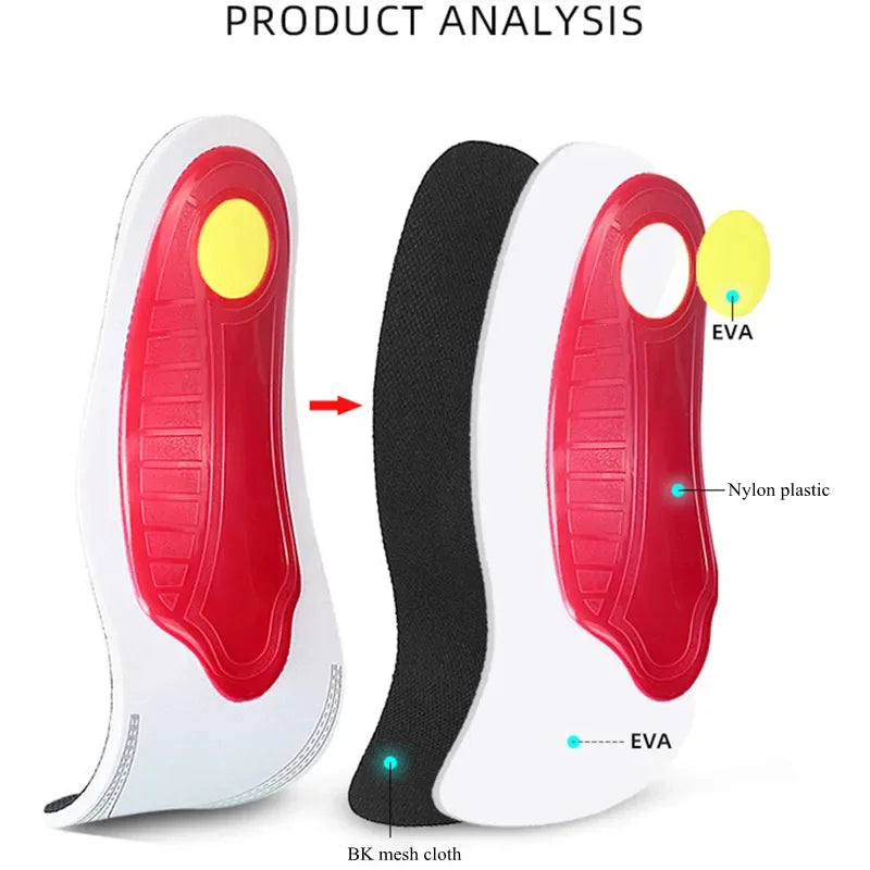 Orthopedic Insoles Arch Support Flatfoot Shoe Insole Sports Inserts Foot Cushion Heel Pads for Men Women Foot X/O Leg Correction
