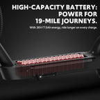 Electric Scooters for Adults,19 MPH 19 Miles Folding E-Scooter Built-in Side Lights, 550W Motor