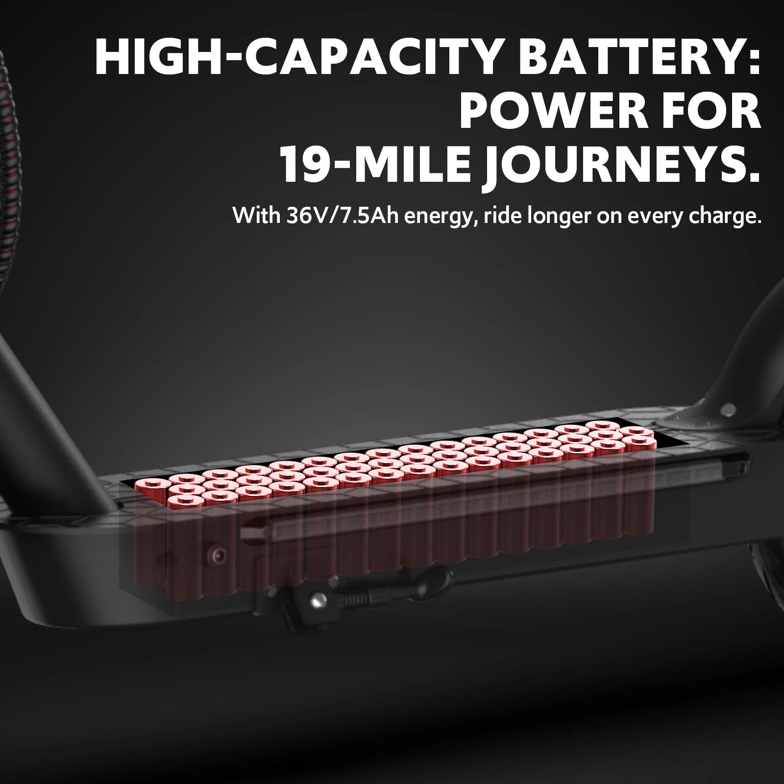 Electric Scooters for Adults,19 MPH 19 Miles Folding E-Scooter Built-in Side Lights, 550W Motor