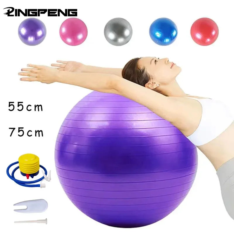 Exercise Yoga Ball Yoga Balance Stability Swiss Ball Support Up to 200 lbs Suitable for Office Home Work Gym