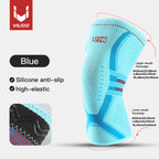 1 Pcs Compression Knee Support Sleeve Elastic Breathable Knee Pads Brace Springs Gym Sports Protector Basketball Volleyball Run