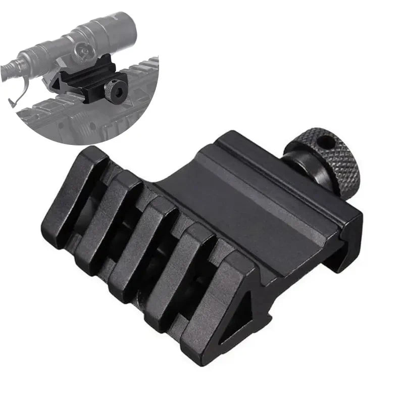 2Pcs 45 Degree Offset Picatinny Weaver 20mm Rail Mount, Side Scope Mount for Optics, Red Dot & Laser Sight