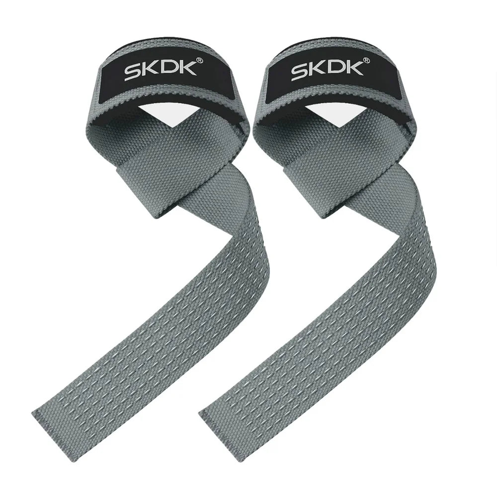 2PC Weightlifting Wrist Straps Sports Booster Belt Grip Belt Fitness Pull-up Bars Pull-ups Silicone Non-slip Deadlift Belt Band