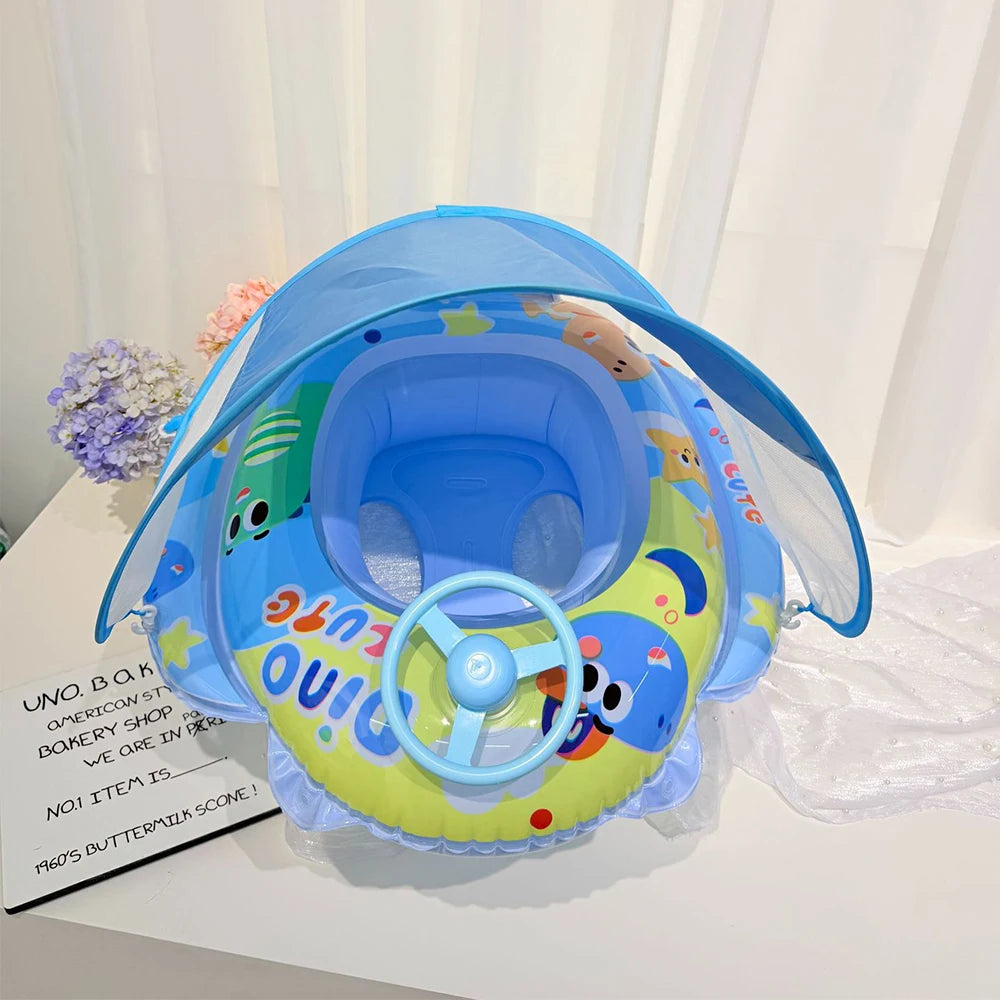 Sunshade Swim Tube Inflatable Swimming Seat Ring Pool Float Swim Accessory Summer Water Sports Swimming Circle Swim Float ﻿ ﻿ ﻿