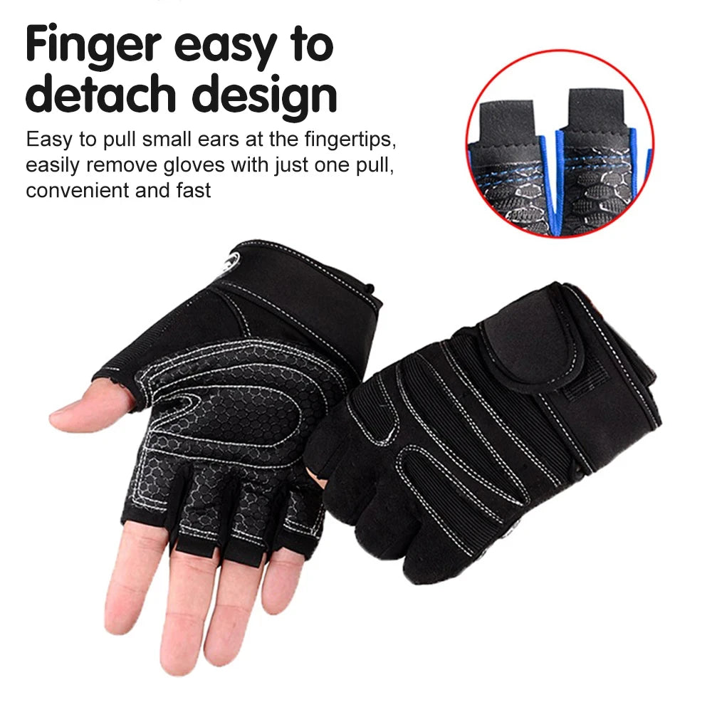 Gym Gloves Fitness Weight Lifting Gloves Body Building Training Sports Exercise Cycling Sport Workout Glove for Men Women M/L/XL