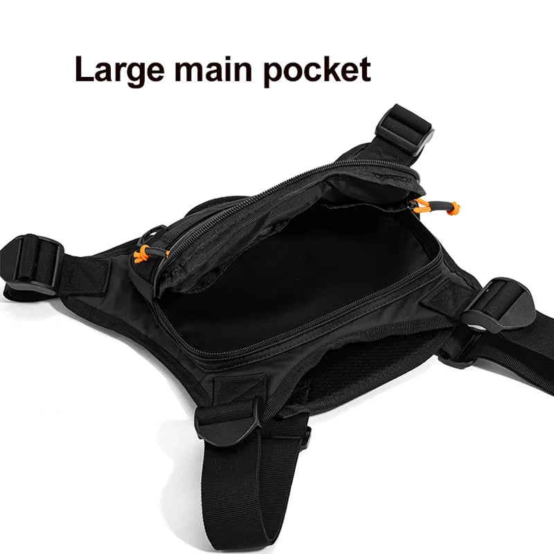 Front Chest Bag Camping Vest Backpack for Men Women Running Tactical Pack Sports Outdoor Cycling Running Fishing Travel Rig Bag