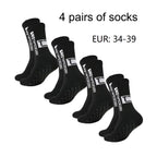 4 Pairs of New TC Mid Tube Glued Football Socks for Sports Training and Competition, Non Slip and Breathable Socks