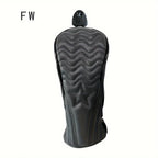 1pc/3pcs Golf Head Covers for Driver & Woods - Head cover, Designed to Fit All Woods and Drivers (Grain star style）