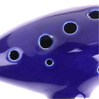 Miwayer Professional Alto C Ceramic Ocarina, 12 Tones Portable Musical Instrument with Storage Bag Neck String Music Book