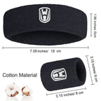 WOSWEIR-Cotton Athletic Headband Elastic Sweatbands Women Men Basketball Sports Gym Fitness Sweat Band Volleyball Tennis