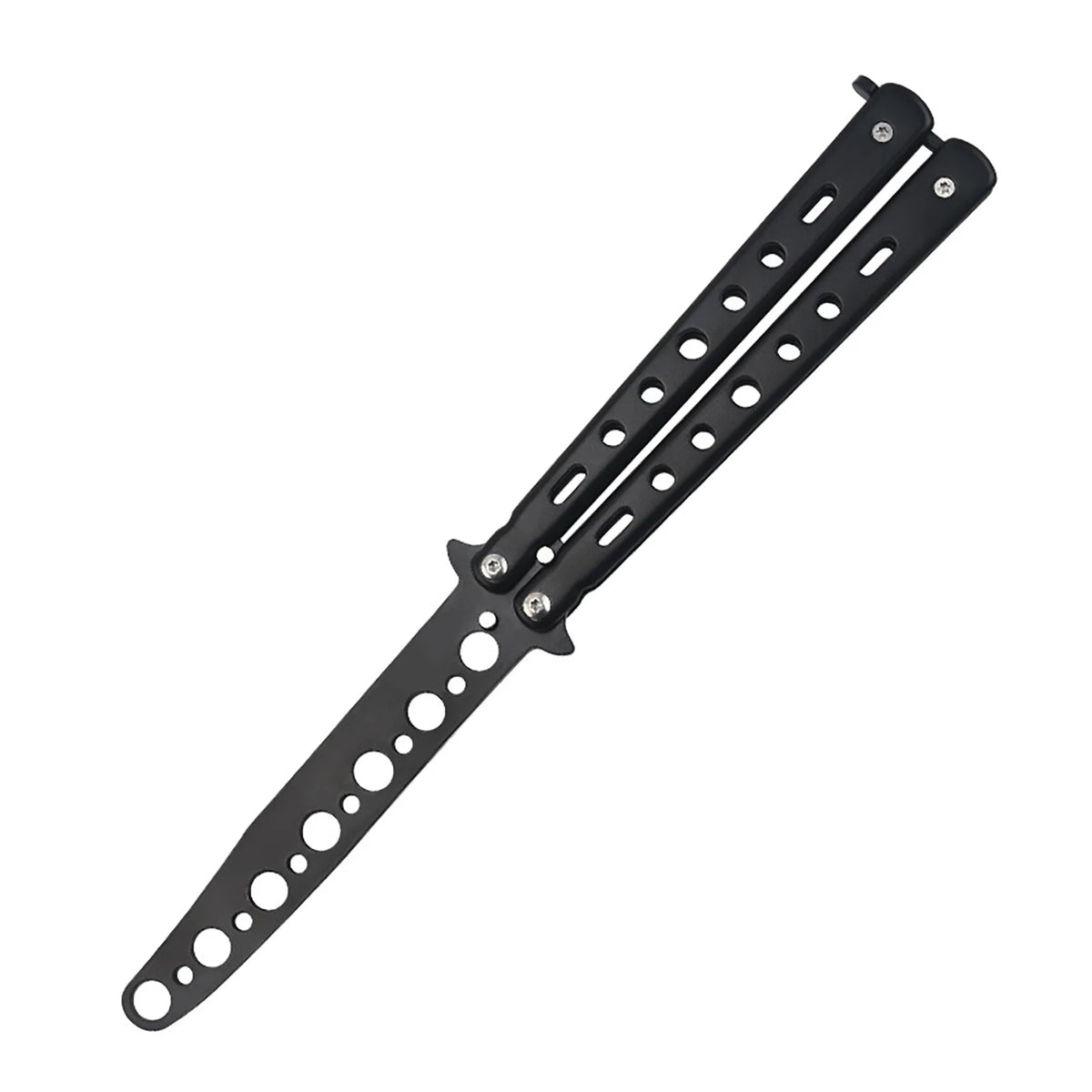 Martial Arts Practice Knife Portable Steel Metal Folding Butterfly Knife for Practicing Flipping Tricks