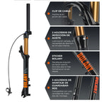 BOLANY Bike Air Fork 27.5/29inch 120mm Travel Oil Air Suspension Lightweight Magnesium Alloy Quick Release Bicycle Fork