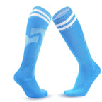 Loogdeel 1Pair 26-45 Kids Soccer Compression Sports Socks Stretchy Knee High Tube Socks Men Women Teens Football Athletic Socks