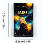 Eras Tarot Deck Starry Galaxy Cosmic Themed Tarot Cards Mystic Space Witch Divination Board Game Fate Reading Meditation Cards