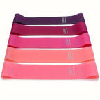 5-Piece Color Resistance Band Set - Portable Elastic Fitness Bands for Yoga, Pilates, Gym and Weight Training - Durable Tpe Material, Perfect for Stretching and Strength Training, Pilates Equipment | Multifunctional Fitness B