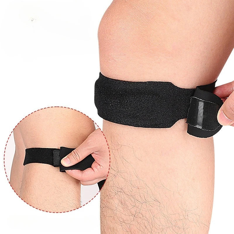 Adjustable U Type Loop Compression Shock Absorption Single Circle Sports Knee Pad Patella Band Elbow Knee Protection for Running