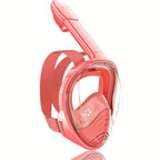 Kids Snorkel Mask Anti-Fog Leak-Proof Soft Silicone Design Easy to Wear Diving Mask Underwater Scuba Full Face 360° Panoramic