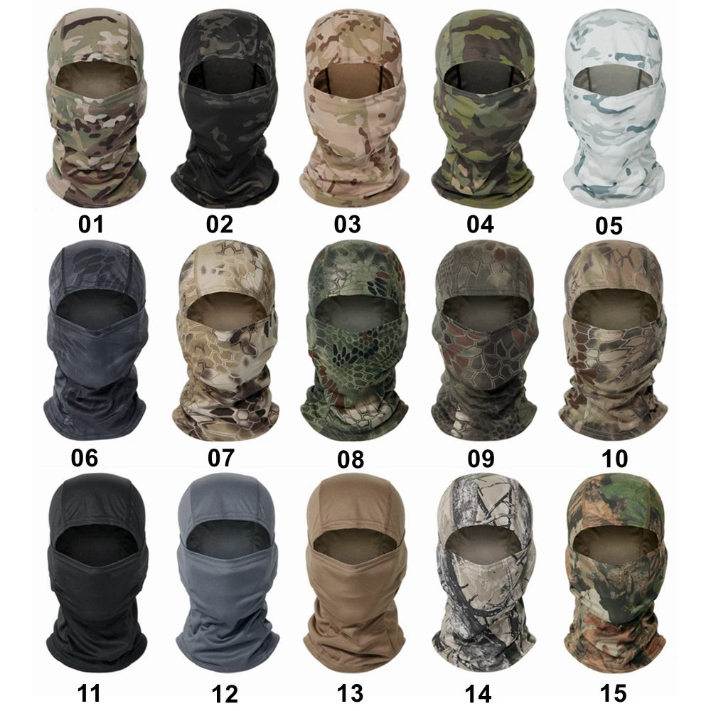 Camouflage Balaclava Full Face CS Mask Ski Cycling Hunting Head Neck Cover Helmet Liner Cap  Multicam Men Scarf