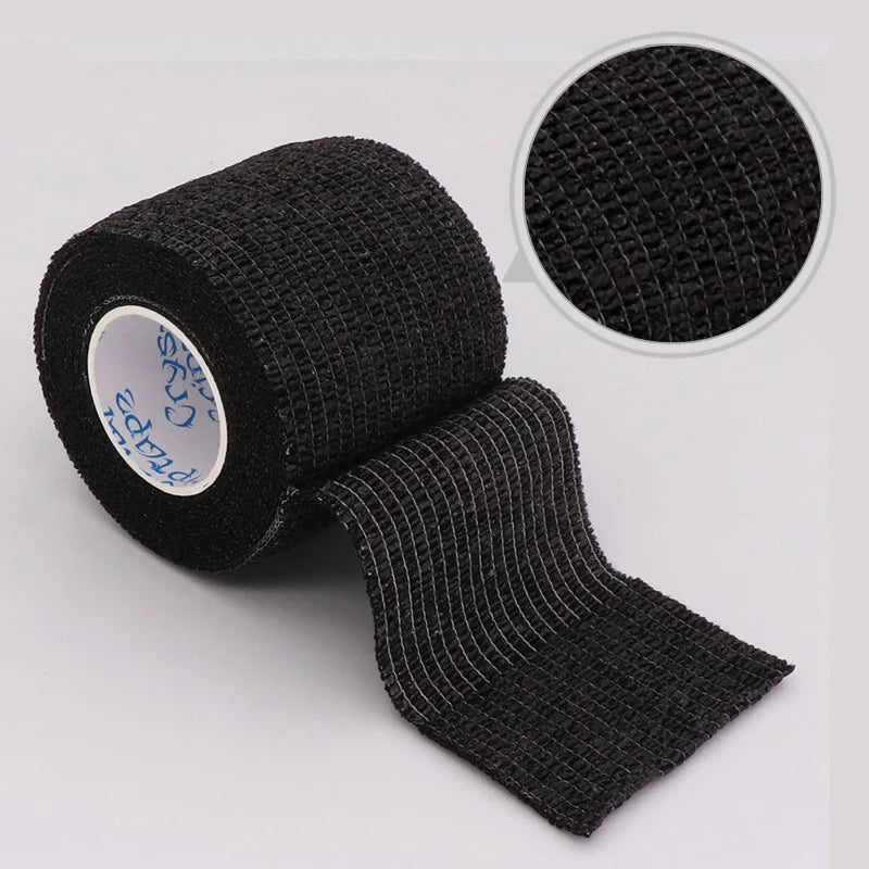 Black Colorful Self Adhesive Elastic Bandage 4.8m Sports Wrap Tape For Knee Support Pads Finger Ankle Palm Wrist Pet Tattoo
