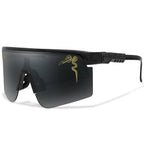 Men's Fashion Large Frame Cycling Sunglasses Fashionable Goggles with Random Dot Decoration for Outdoor Sports Hiking Fishing