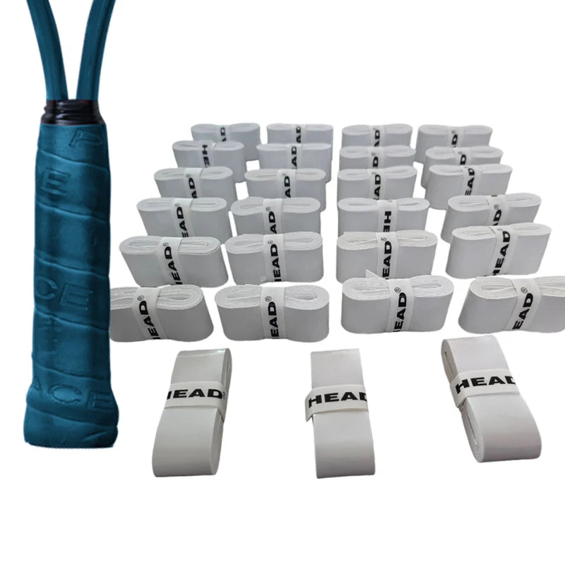 30pcs HEAD Tennis Racket Overgrip Sweat Band Absorption Grip PU Badminton Racket Handle Grip Tennis Griptape Padel Racket Grip