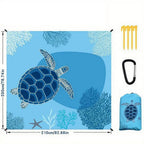 Extra Large Size Beach Blanket with Stakes & Bag Lightweight Waterproof Camping Mat Quick-Dry Picnic Blanket for Outdoor Travel