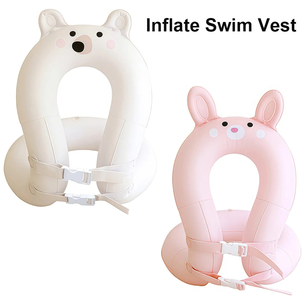 1Pc Inflatable Swimming Vest Pool Float Swimming Ring Swim Accessory Summer Water Swim Tube Inflatable Buoyancy Armbands