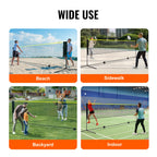 SucceBuy 20FT Badminton Net Height Adjustable Volleyball Net Wide Foldable Pickleball Net Portable Tennis Net Set w/Poles Stand